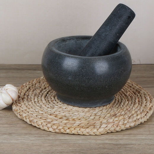 Fantasy bluestone garlic mortar kitchen garlic masher garlic press medicine jar food grinder garlic mortar extra large diameter 30CM