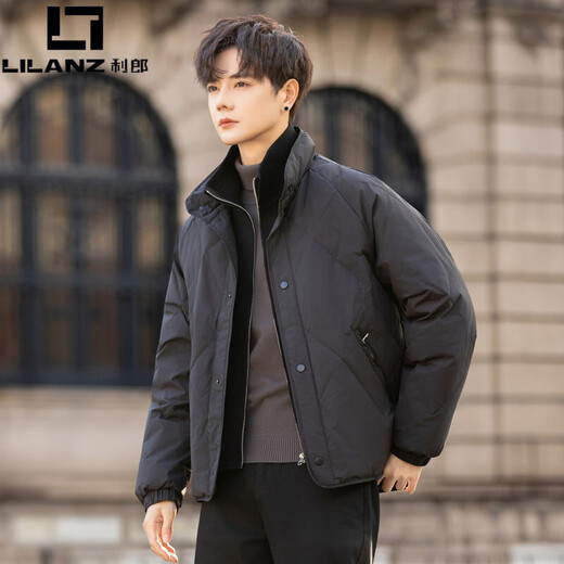 LILANZ вязаный пуховик из двух частей, мужской зимний пуховик с воротником-стойкой, легкое утолщенное пальто, красивое зимнее пальто национального стандарта 90, цвета хаки, белый утиный пух, L 120 или меньше