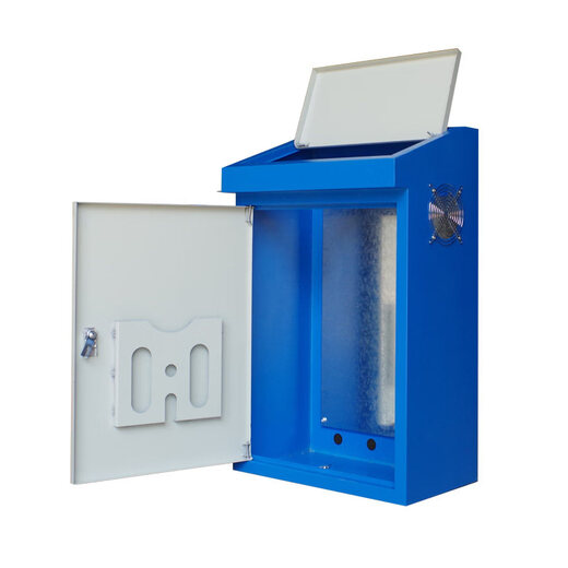 Piano-type inclined console special-shaped control cabinet distribution box engineering custom strong electric construction site floor-standing electrical cabinet 103*62*35 white large model (universal wheel)