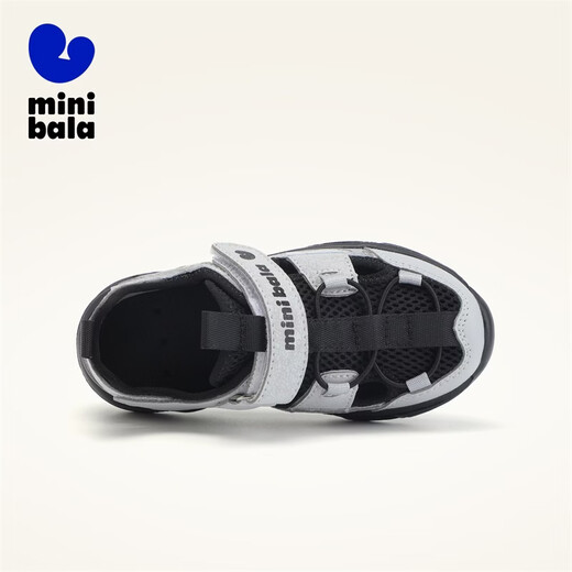Minibala (minibala) children's shoes, children's sandals, new summer river tracing shoes, boys' breathable beach shoes, girls' sports and leisure, anti-collision and versatile, gray size 33, suitable for feet length 19.3-20.0cm