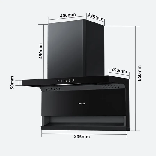 Haier Range Kapuze für Haushalt Top Side Double Saug 23 Luftvolumen hohe Saughung 7-förmige Selbstverpackung ohne Demontage wehne Hand intelligente Kontrolle Rauchherde Set Smart Home Leader Series-PL9721Q [Hot-Selling-Single Hood Machine beinhaltet keinen Herd] 23 Kubic Top Side Five Five Sacation Self-Cleaning