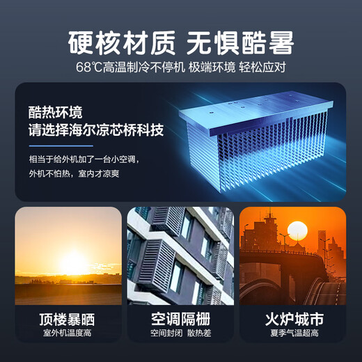 Haier Air Conditioner Mailang Comfort Wind 1.5 HP New Level Energy Efficiency Frequency Converter WIFI Sensitive Wind Control Bedroom Hang-up Heating and Cooling National Subsidy KFR-35GW/E2-1