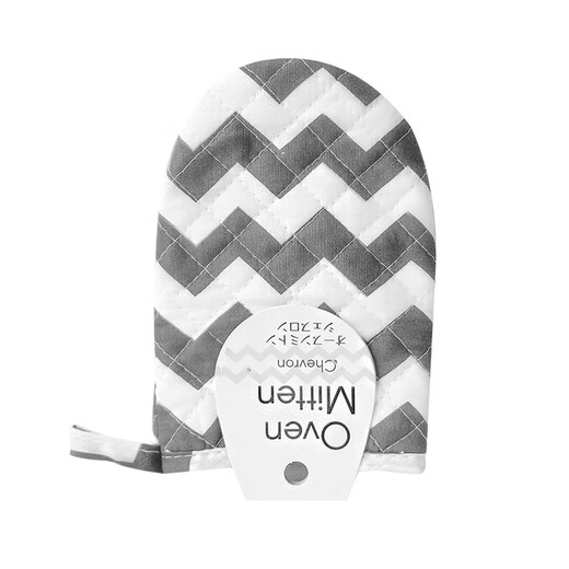 Jingdian anti-scalding cotton and linen gloves kitchen microwave anti-scalding hand oven baking thickened protective insulation gloves small floral style-1 piece random color