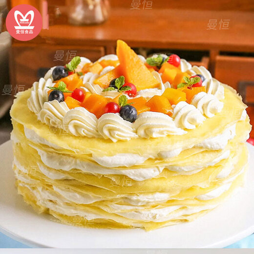 Manheng internet celebrity fresh durian layer cake same city delivery same day delivery customized 2 pounds 8 inches
