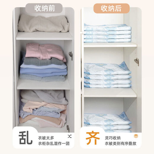 Pupan vacuum compression storage bag, special thickened down jacket, quilt, suitcase, travel bag for quilts, clothing, 8-piece set of 2 extra large + 2 large + 2 medium + 2 small for living alone, plug-in air pump set