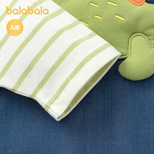 Balabala shopping mall same style Balabala children's clothing baby jumpsuit baby boy crawling suit 2026 new fake two pieces blue tone 00488 90cm