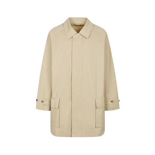 Sketch Men's 2026 Spring New Arrival Windbreaker H-shaped Raglan Sleeve Lapel Mid-Long Style 9Q1912760 251 Medium Khaki M