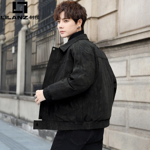 LILANZ пуховик мужской осенне-зимний 2025, новый бренд одежды, утолщенная теплая зимняя одежда, свободная и красивая одежда для мальчиков, высококачественная черная L