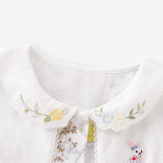 YEEHOO shopping mall same style YEEHOO baby clothes long-sleeved baby girl large floral fake vest fake two-piece going out clothes