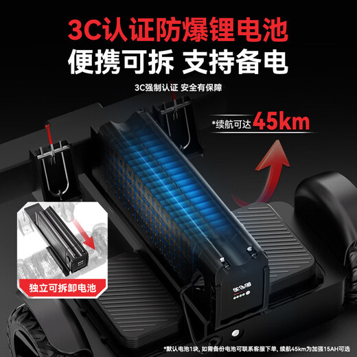 Lingao electric balance car express logistics trolley warehouse cloud warehouse sorting cargo loading small flatbed truck factory park hotel handling artifact foldable tool trolley standard 13Ah 900W + load 200KG no trolley