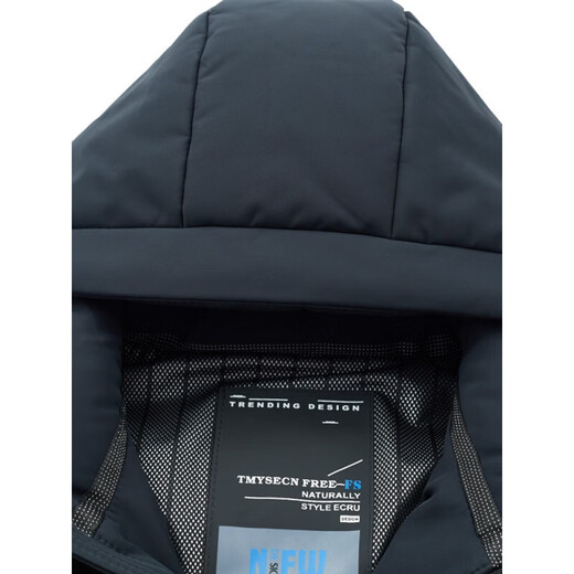 THOM BKDINR high-end mid-length down jacket for men 2025 new winter thickened hooded brand casual jacket black 2XL 180 (recommended weight 160-180Jin Jin equals 0.5 kg)