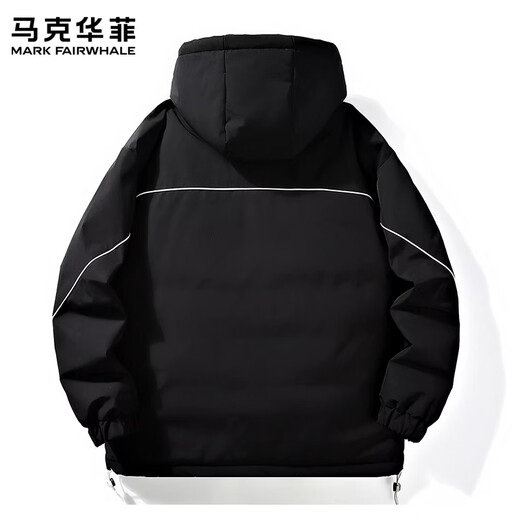 MARK FAIRWHALE Американский повседневный мужской пуховик в стиле ретро 2025 года, зима, новый свободный теплый и удобный модный брендовый топ, флуоресцентно-зеленый, 50% белого утиного пуха, рекомендуется 6XL 240-260Jin Jin равен 0,5 кг