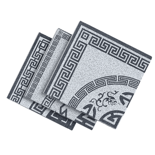 He Jian Gong 2.2 2.8 floor paving stone mosaic floor tiles villa entrance door Fu word puzzle outdoor courtyard garden exposed Fu word Fu style