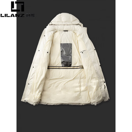 Импортные ткани LILANZ, морозостойкий и теплый утолщенный пуховик средней длины мужской, зимний водоотталкивающий 90 пуховик из белой утки, черный М 170