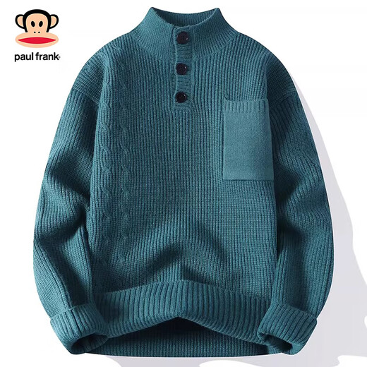 Big Mouth Monkey (paul frank) American retro casual sweater men's 2026 spring new fashion brand versatile loose turtleneck knitted warm top burgundy official authentic M recommended 95-115Jin Jin equals 0.5 kg