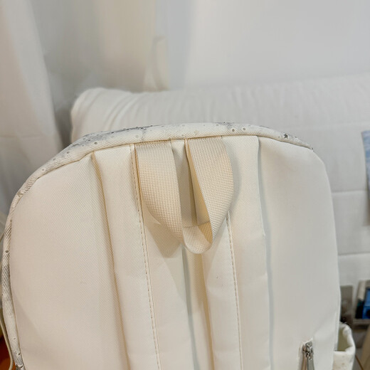 Curiosity Cat (Haoqimao) high-looking schoolbag female junior high school student star print large capacity backpack college student study travel backpack white ice cream pendant large size base length 32cm*side width 14cm*height 42cm