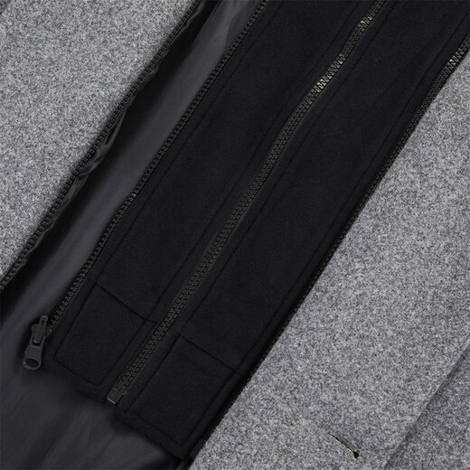 GOLFCROSS fake two-piece simple versatile hooded windbreaker silhouette long coat for men and women, light gray M