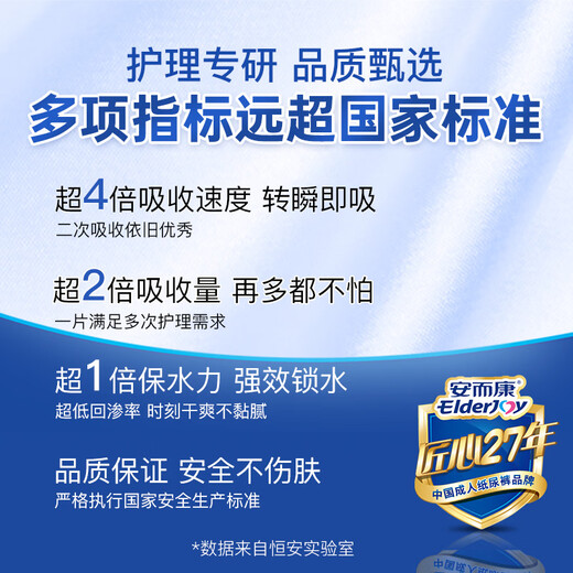 Elderjoy comfortable and dry adult diapers M80 pieces, hip size 80-105cm, adult diapers, skin-friendly for the elderly