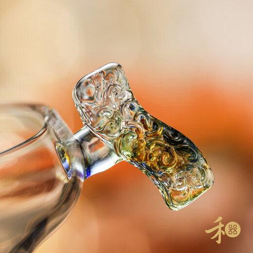 Heqi Yunning filter high borosilicate glass laser punched tea filter tea set Mi Cui household tea set He Qi-Yunning filter Mi Cui polite double standard