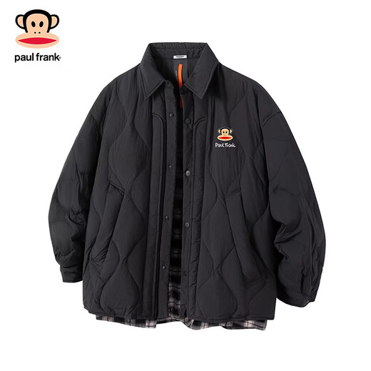 大嘴猴（paul frank）港式复古休闲羽绒服男士2026年春季新款保暖时尚简约加厚潮牌上衣 咖色+咖色 【优惠两件装】 XL 【建议130-150斤】