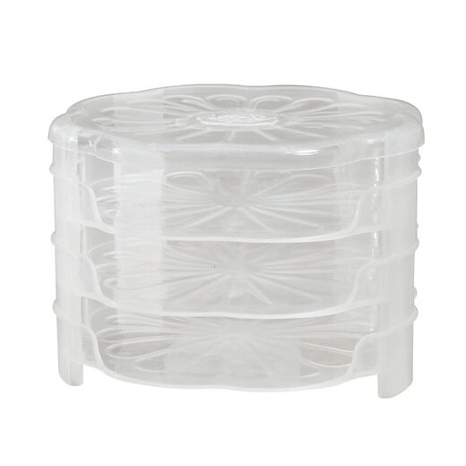 FGFN new multi-layer dumpling curtain household food-grade transparent anti-stick large-capacity cover curtain special tray for dumplings 1 layer 1 cover height 8 diameter 26cm