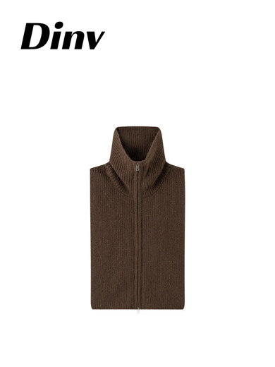 Dianyu dinv/ Dianyu Stacking Diary Raccoon Sheep Wool Knitted Sleeveless Inner Vest Women's Vest and Waistcoat Brown One Size