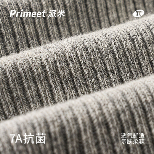 Pami (pami) gray socks women's mid-calf socks spring and summer style pile socks breathable with small leather shoes ins trendy long socks summer gray + white + black one size fits all 35-39_vertical pattern_pile_boneless