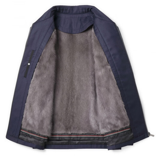 STRONG-WILLED first-line brand executive jacket wool coat men's mink lining nikon business casual lapel jacket plus large black mink lining L 170