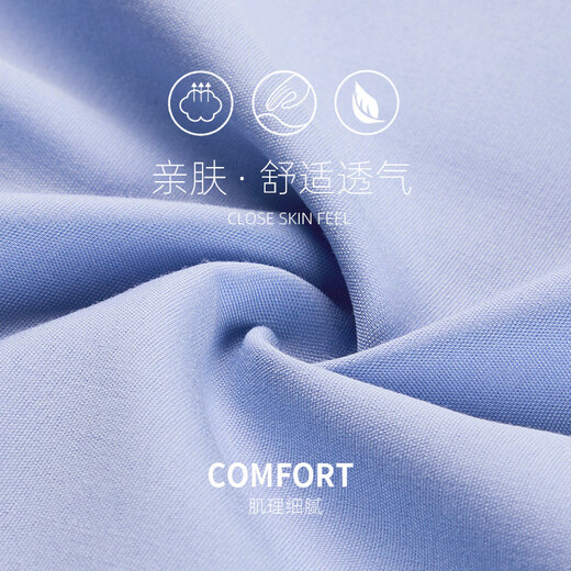 Dajiashi Blue Shirt Women's Spring Round Neck Wooden Ear Design Small Shirt Women's Sweet Puff Sleeve Shirt Blue S 155/80A