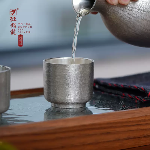 Yusen Yiban tin dragon tin wine cup, plain-wrapped cup, pure tin hand-made hammer pattern, white wine and yellow wine cup, about one or two pieces, plain-wrapped wine cup