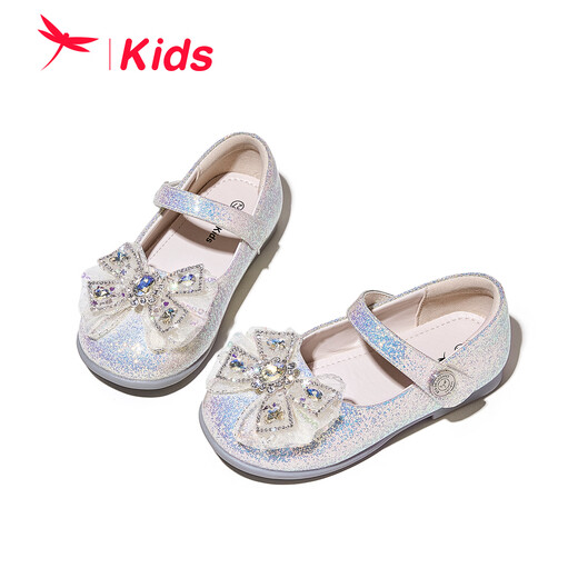 Red Dragonfly Girls' Shoes 2026 Spring Children's Shoes Princess Elsa Shoes Small Leather Shoes Q61BD025 Beige 31
