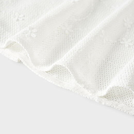 Tongtai (TONGTAI) baby girl dress spring and autumn children's clothing girls outer wear lace cover skirt mesh jacquard vest dress white 90