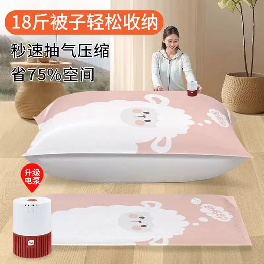 Yusenyi thickened vacuum compression bag, special bag for home quilt and clothing organization, Yanpin Nordic style air extraction type, thickened 13-piece set of 6 medium and 6 small - Yanpin special electric pump 13 Lifetime replacement of air leakage Lifetime replacement of air leakage