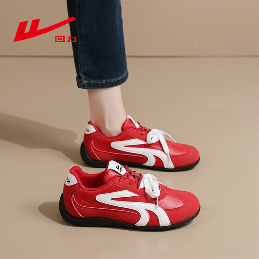 Warrior moral training shoes women's 2026 spring new sneakers women's popular Forrest Gump shoes retro sports students versatile casual shoes red and white 39