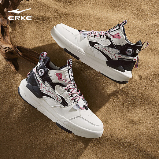 Hongxing Erke Danxia | Sports high-top sneakers in autumn and winter with contrasting colors, fashionable and versatile couple shoes