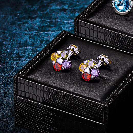 Cufflinks (KFLK) French shirt cufflinks for women's light luxury custom shirt decorative cuff buttons gemstone cufflinks Cufflinks K286