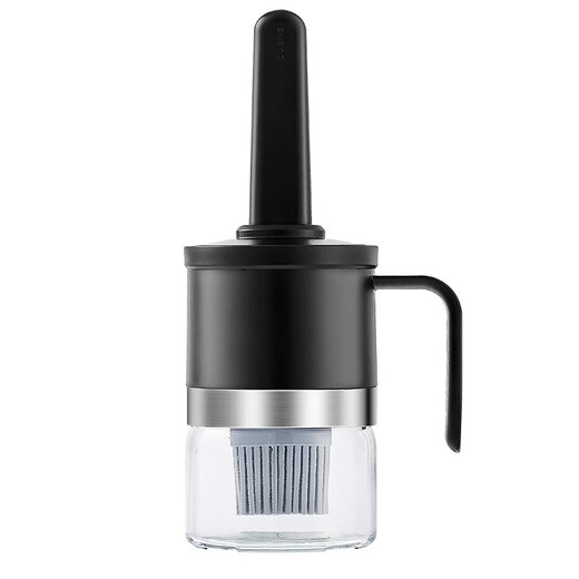 Perina oil brush bottle high temperature resistant belt brush oil bottle glass brush barbecue special brush kitchen baking food grade light luxury single oil brush bottle lead-free bottle body off-white