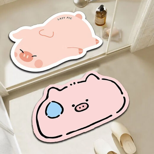 Fantasy soft diatom mud bathroom absorbent floor mat room door quick-drying foot mat door mat toilet carpet light blue shark 40x60cm soft diatom mud 3mm