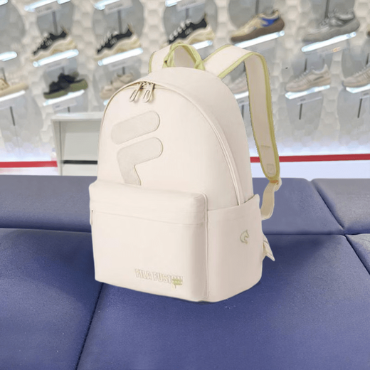 FILA trendy brand men's and women's bags 2026 spring backpack backpack school bag backpack computer bag T13U613105 T13U613105FIV Marshmallow White XS