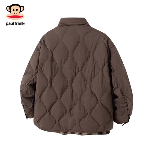 大嘴猴（paul frank）港式复古休闲羽绒服男士2026年春季新款保暖时尚简约加厚潮牌上衣 咖色+咖色 【优惠两件装】 XL 【建议130-150斤】