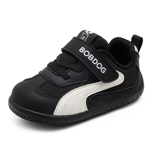 BOBDOG Children's Shoes Children's Shoes 2026 Spring New Men's Red New Year Shoes Boys Soft Soled Toddler Shoes Women Black/M 29 Suitable for Feet Length 16.8CM