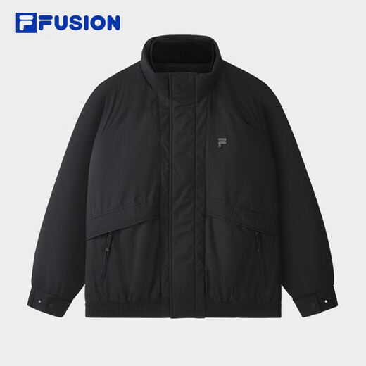 FILA FUSION Fila trendy brand cotton jacket for men 2026 spring new fashion casual loose warm jacket black-BK M 170/92A/M