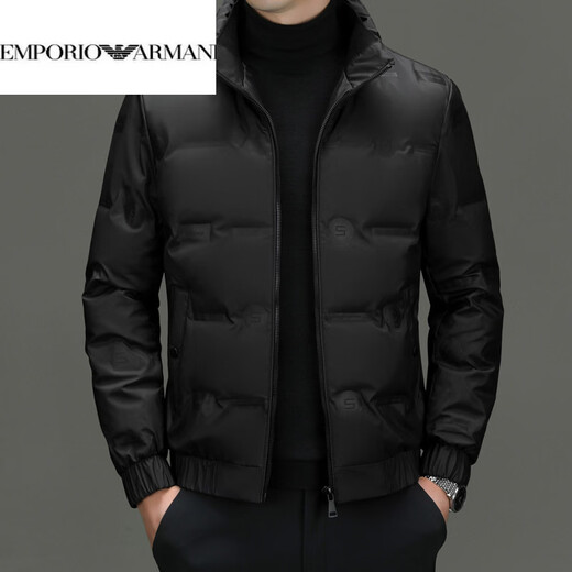 EMPORIO ARMANI Armani Зимняя повседневная легкая пуховая куртка мужская теплая куртка с воротником-стойкой Модная корейская мужская белая утиная пуховая куртка серого цвета XL 180