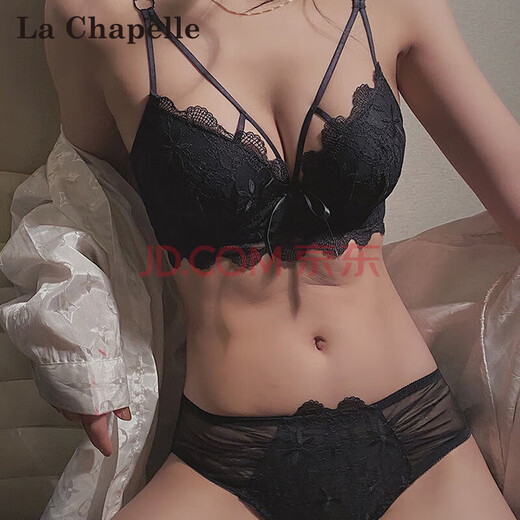 La Chapelle red sexy lace underwear women's suit for the year of birth, small breasts gathered to look bigger, side tightening, no steel ring wedding bra
