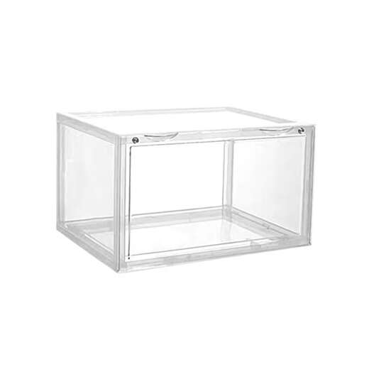 Yusenyi Transparent Shoe Box Storage Box Side Opening Sneaker Anti-Oxidation Magnetic Shoe Cabinet Shoe Display Box Shoe Wall Side Opening Magnetic + Transparent X1 Pack 36x28x22cm