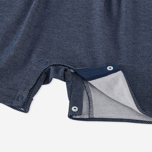 YEEHOO shopping mall same style newborn clothes for boys, handsome little prince imitation denim harem clothes, deep sapphire blue 90cm