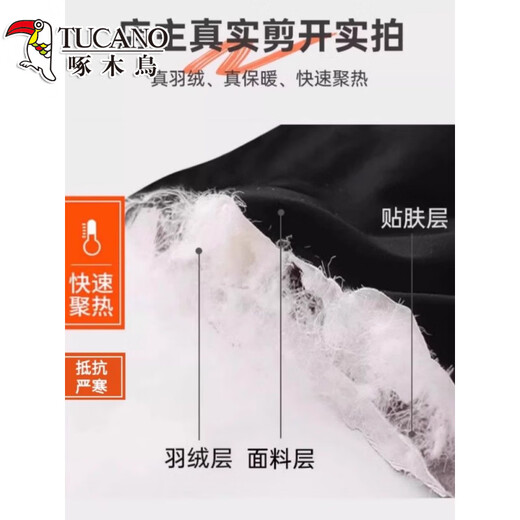 Woodpecker (TUCANO) Goose Down Pants Women's Outerwear Ski Overalls 2026 Winter Thickened Northeast Waterproof, Windproof and Coldproof Warm Cotton Pants White-95 White Goose Down M 80-Jin Jin is equal to 0.5 kg