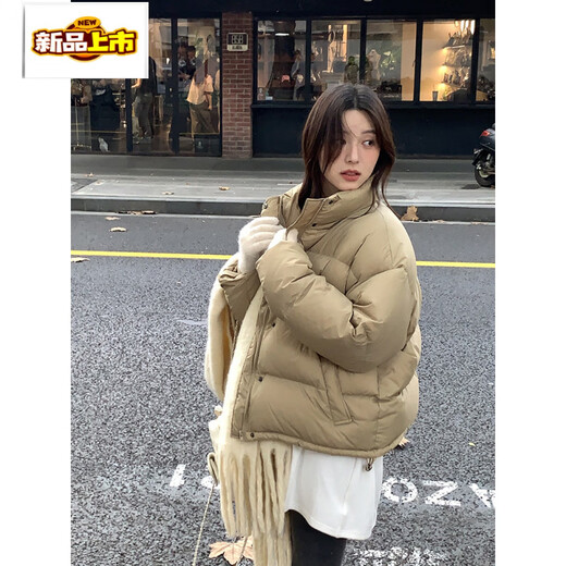 Chujing Down Jacket Women's Short Style White Duck Down Small Lightweight Bread Jacket Thickened Winter Black New National Standard 95 White Duck Down M