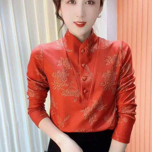 Added velvet and thickening 2026 winter new fashion temperament stand-up collar warm double-sided velvet versatile base layer same style in shopping malls pink XL size recommended 90-110 Jin Jin equals 0.5 kg