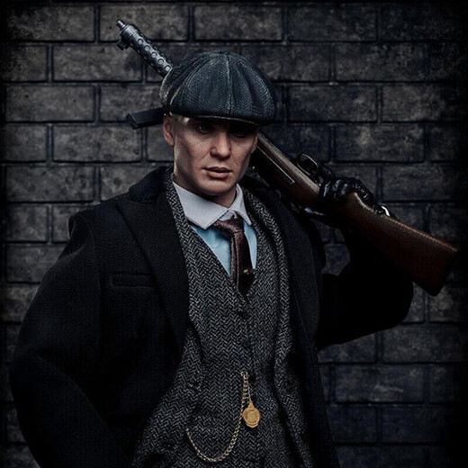 Chishe Peaky Blinders wool octagonal hat men's Razor Party British beret retro literary newsboy hat fashion painter hat classic black 56-58